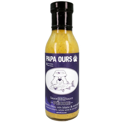Papa Ours - Sauce BBQ - Pêche - Oignons rôtis, vin blanc & estragon