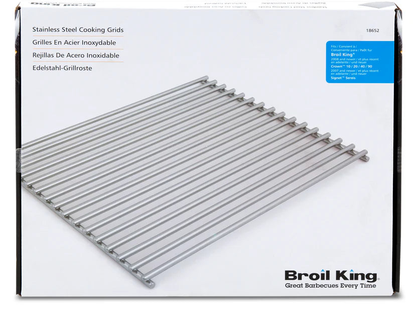 Broil King - Grilles de cuisson en acier inoxydable Crown / Signet