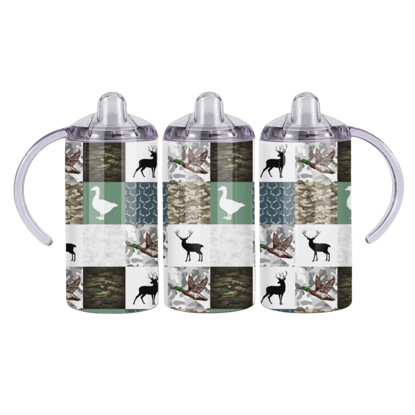 Inspiration Western - Verre à bec évolutif - Camoufflage & chevreuils carreaux
