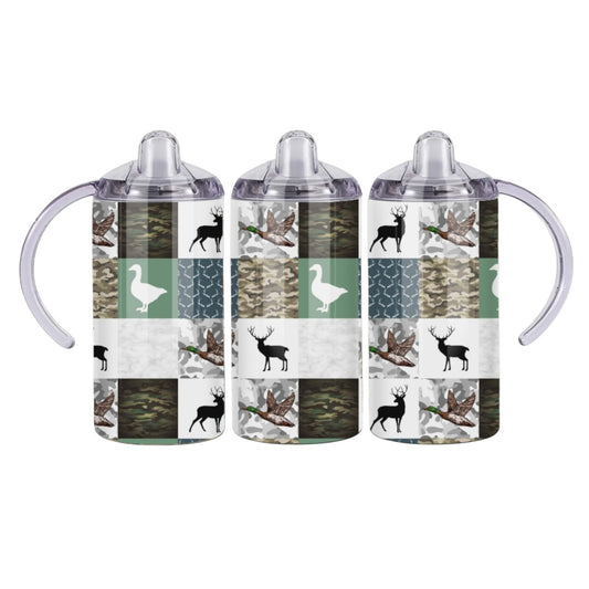 Inspiration Western - Verre à bec évolutif - Camoufflage & chevreuils carreaux