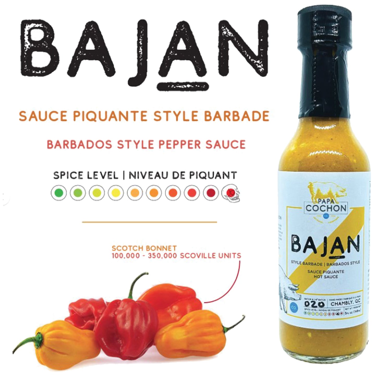 Papa Cochon - Sauce Piquante - Style Barbade - BAJAN