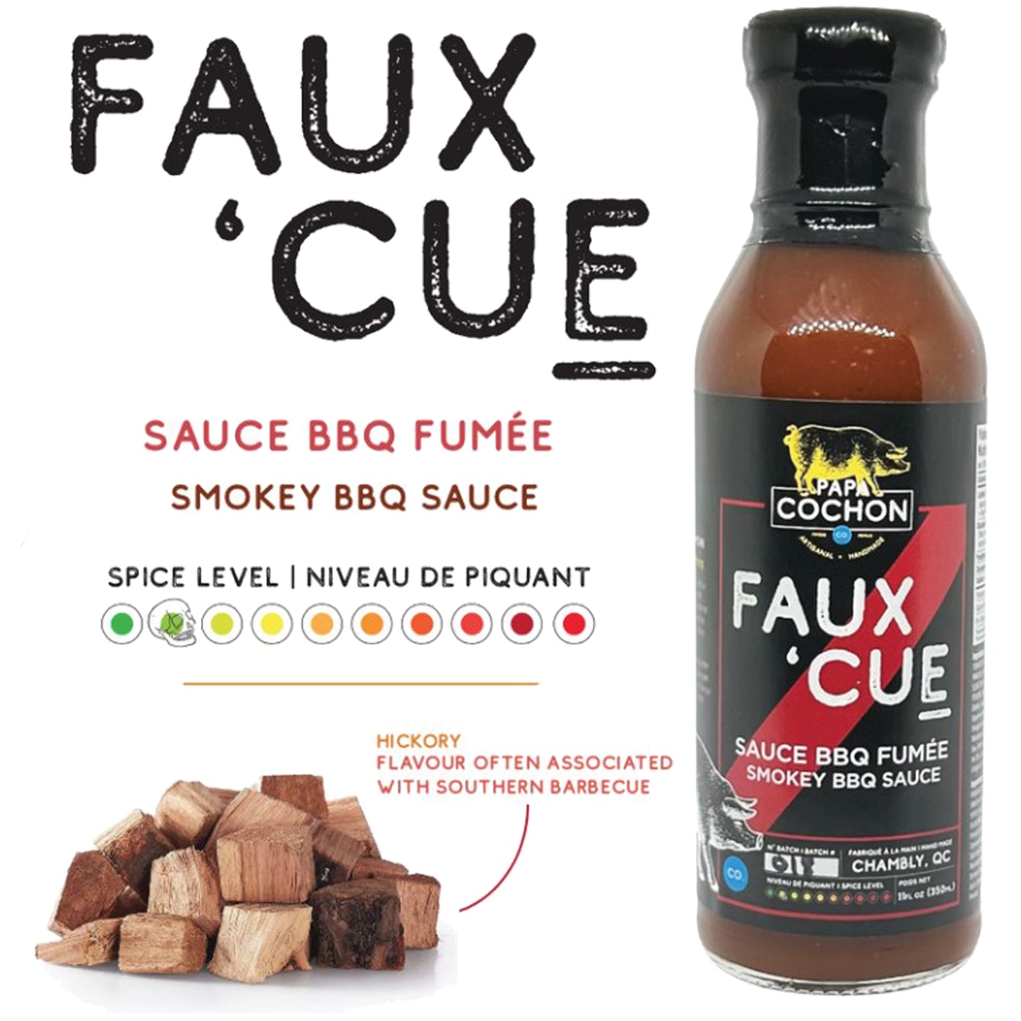 Papa Cochon - Sauce barbecue fumée - FAUX'CUE