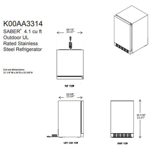 Saber - Réfrigérateur d'extérieur en acier inoxydable