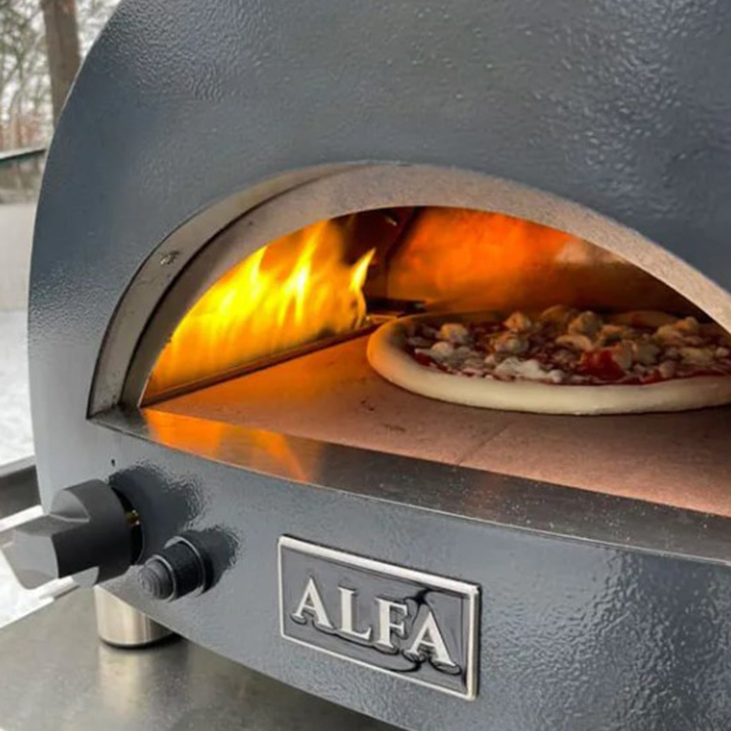 Alfa Pizza - Four à pizza au propane Moderno portable Ardesia Gris