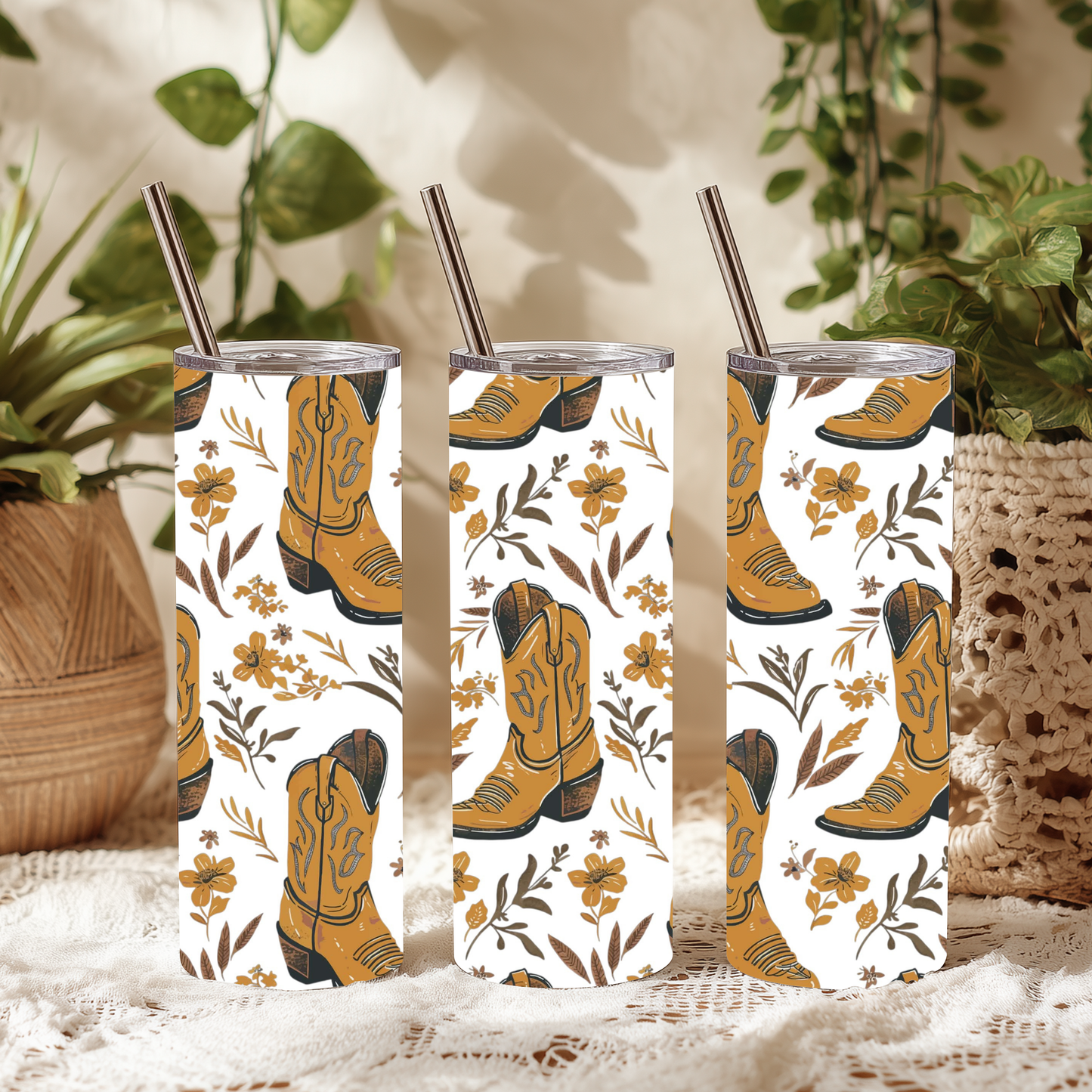 Inspiration Western - Tasse isotherme - Bottes de cowboy jaune