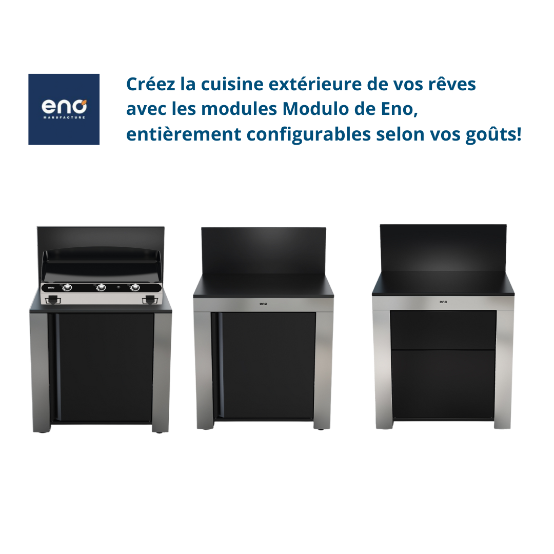 Cuisine extérieure Modulo Eno 4 mcx Rangement et grande surface de travail