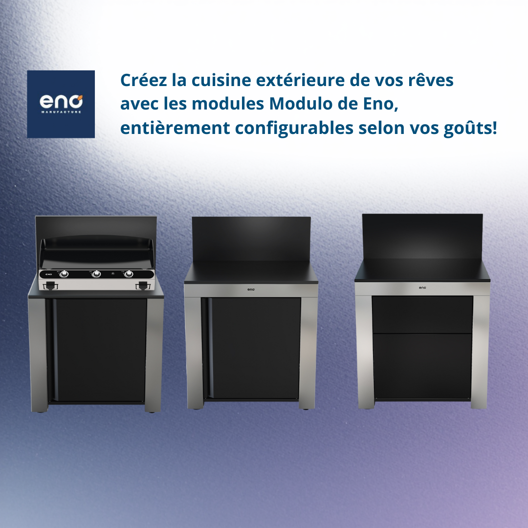 Cuisine extérieure Modulo Eno 4 mcx Rangement et grande surface de travail