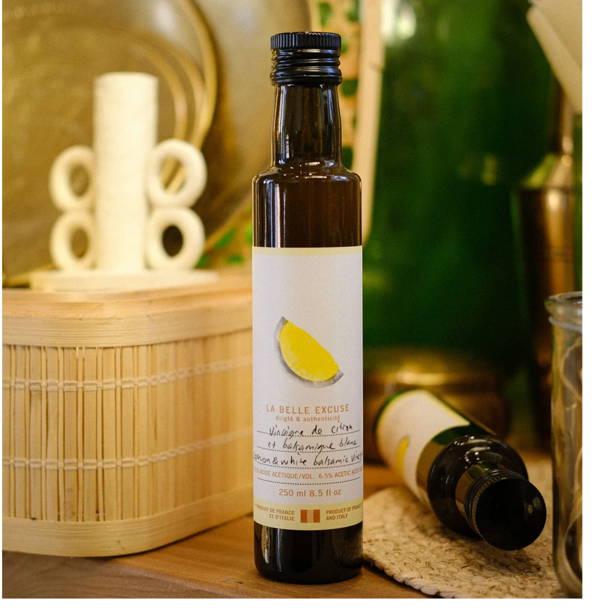 La Belle Excuse - Vinaigre de citron et balsamique blanc 250 ml