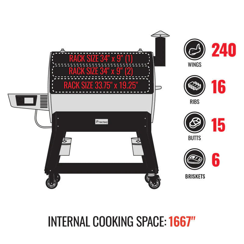 Recteq - Barbecue aux granules Flagship 1600
