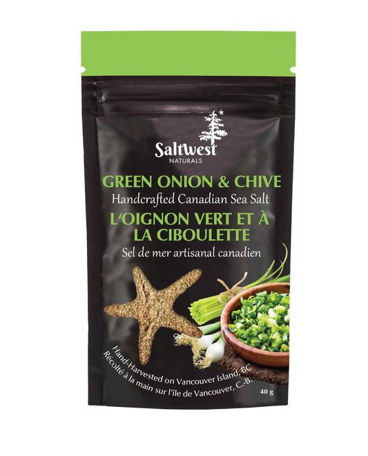 Saltwest naturals - Sel de mer infusé à l'oignon vert et à la ciboulette