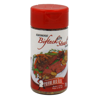 Assaisonnement bifteck steak plus Poivre des Îles 28g – épice québécoise pour grillades et BBQ
