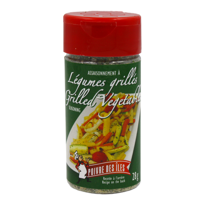 Assaisonnement à légumes grillés Poivre des Îles 28g – épice québécoise pour BBQ et légumes sautés