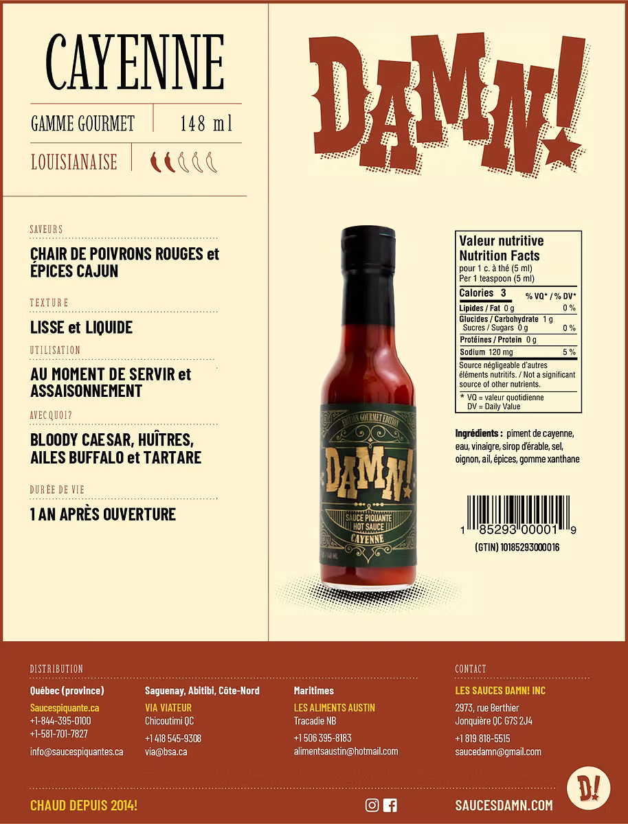Damn - Sauce piquante - Cayenne