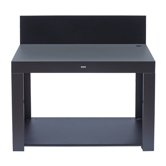 Eno - Table FELIX en acier galvanisé gris cargo et noir (Modulo)