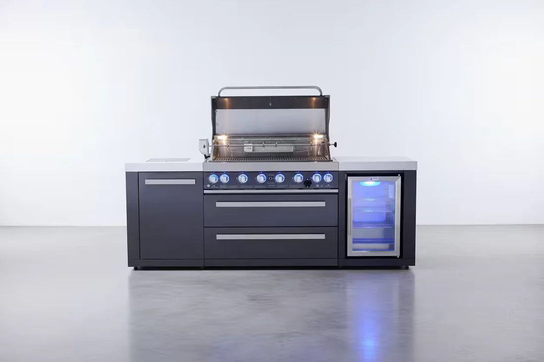 Mont Alpi - Îlot 957 Black Series 6 brûleurs avec module réfrigérateur