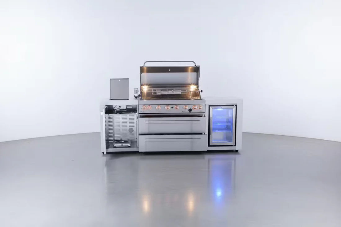 Mont Alpi - Îlot 805 DELUXE 6 brûleurs avec module réfrigérateur