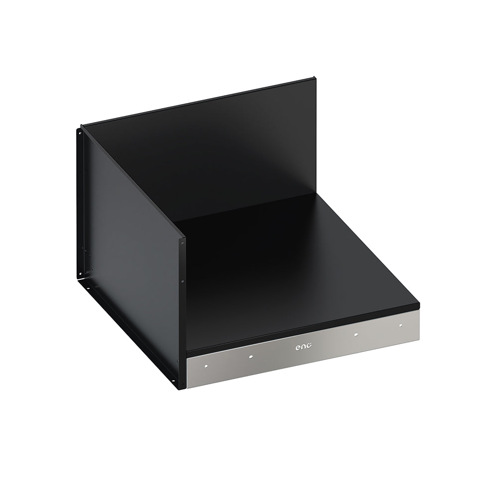 Eno - Plateau d'angle en acier inoxydable et noir