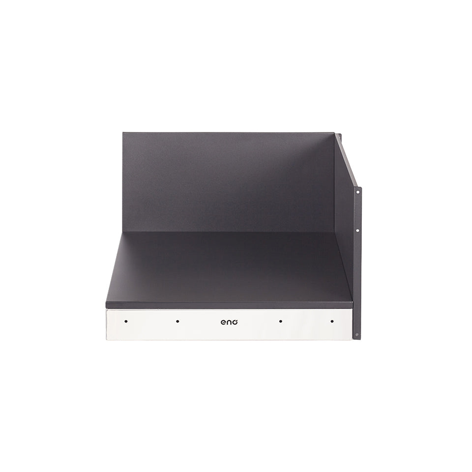 Eno - Plateau d'angle en acier inoxydable et noir