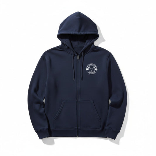 Inspiration Western - Hoodie zip Unisexe Marine