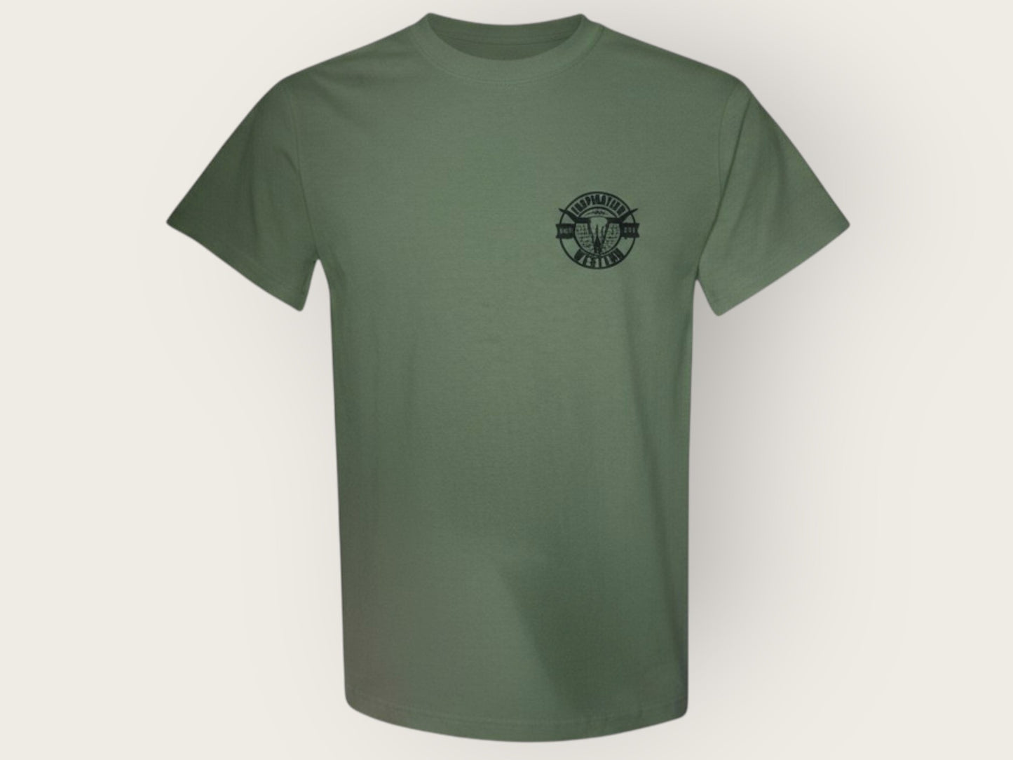 Inspiration Western - T-shirt vert 2 logos