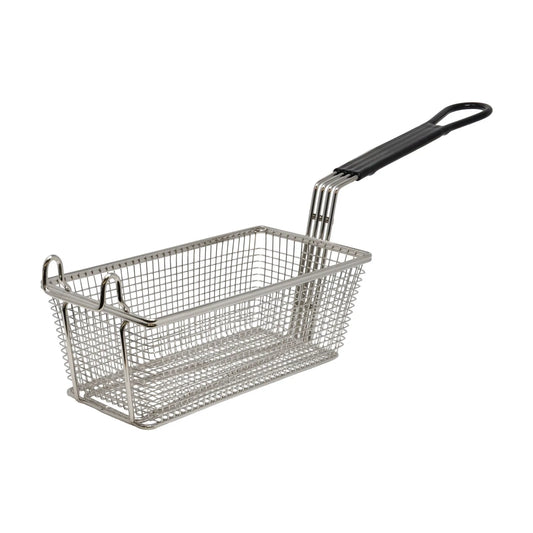 Omcan - Panier de friteuse en fer nickelé 11 × 5½ × 4 po vue d'angle