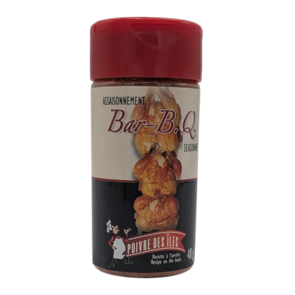 Assaisonnement Bar.B.Q Poivre des Îles 28g – épice québécoise pour grillades et viandes fumées