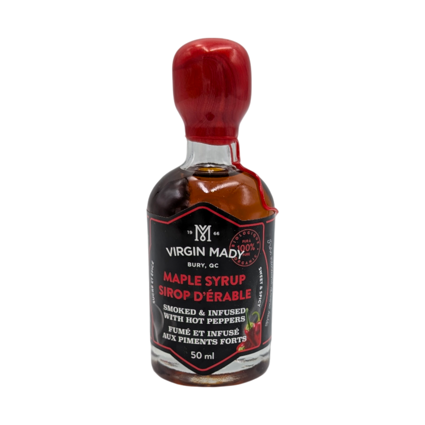 Virgin Mady - Sirop d'érable Fumé et infusé aux piments forts