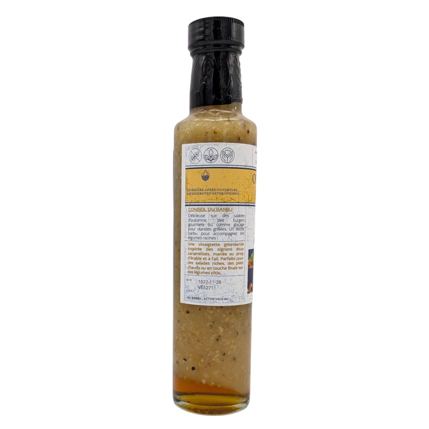 Ail Barbu - Vinaigrette et marinade Érable, Ail et oignon