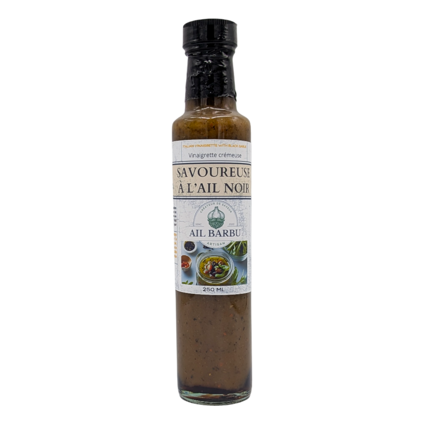 Ail Barbu - Vinaigrette Savoureuse à l'ail noir