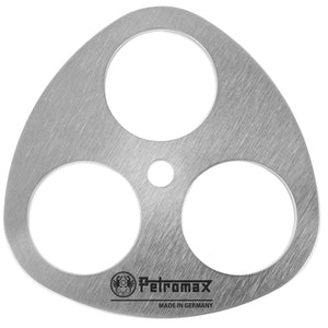 Petromax - Plaque d’arrimage en métal pour trépied (kit avec crochet et chaîne)