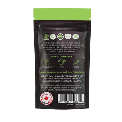 Saltwest naturals - Sel de mer infusé à l'oignon vert et à la ciboulette