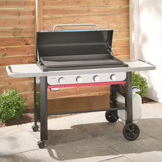 Weber - Gril plancha antirouille Slate 36 pouces à chariot ouvert