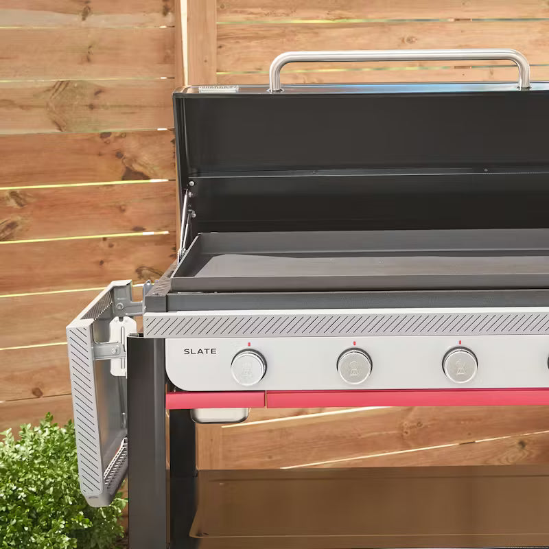 Weber - Gril plancha antirouille Slate 36 pouces à chariot ouvert