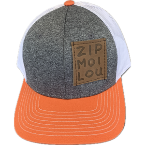 Zipmoilou - Casquette Zipmoilou orange/grise avec filet à l'arrière
