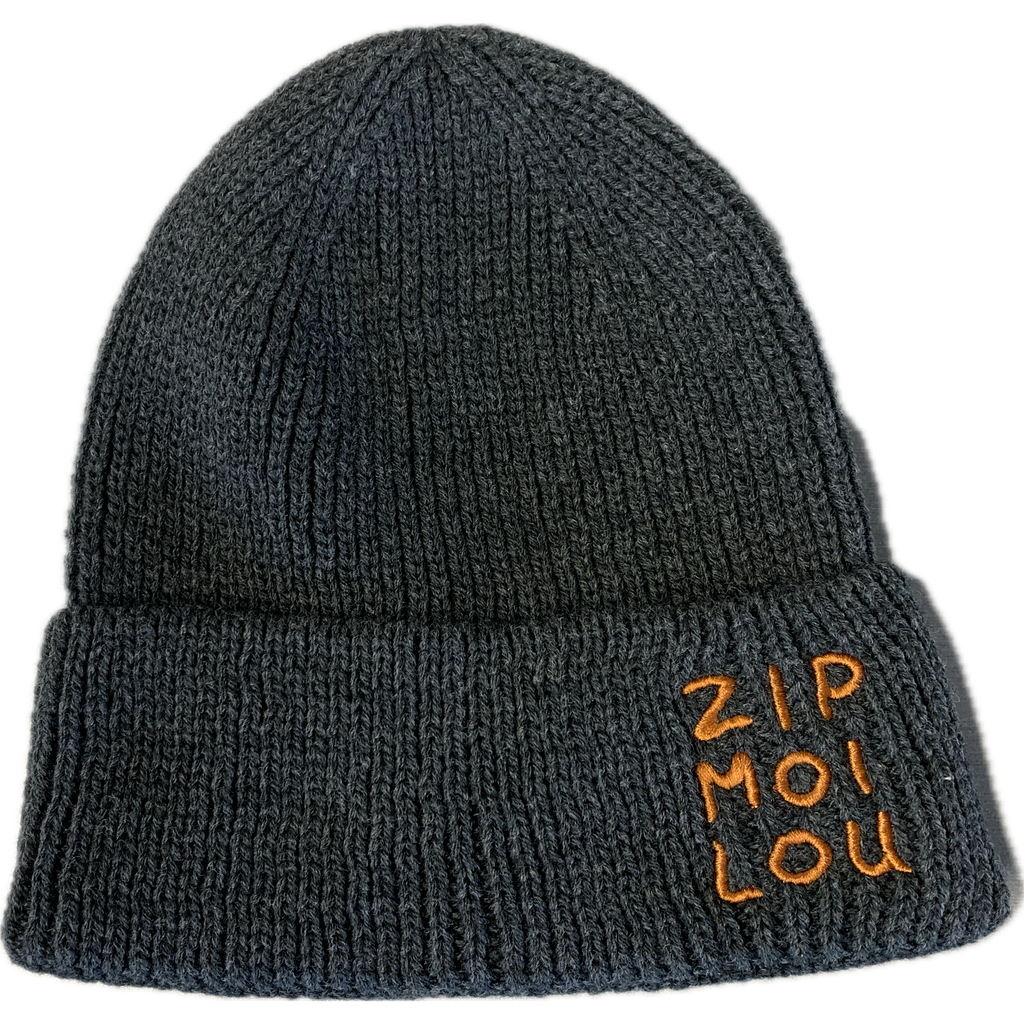 Zipmoilou Tuque Grise Brodée Zipmoilou