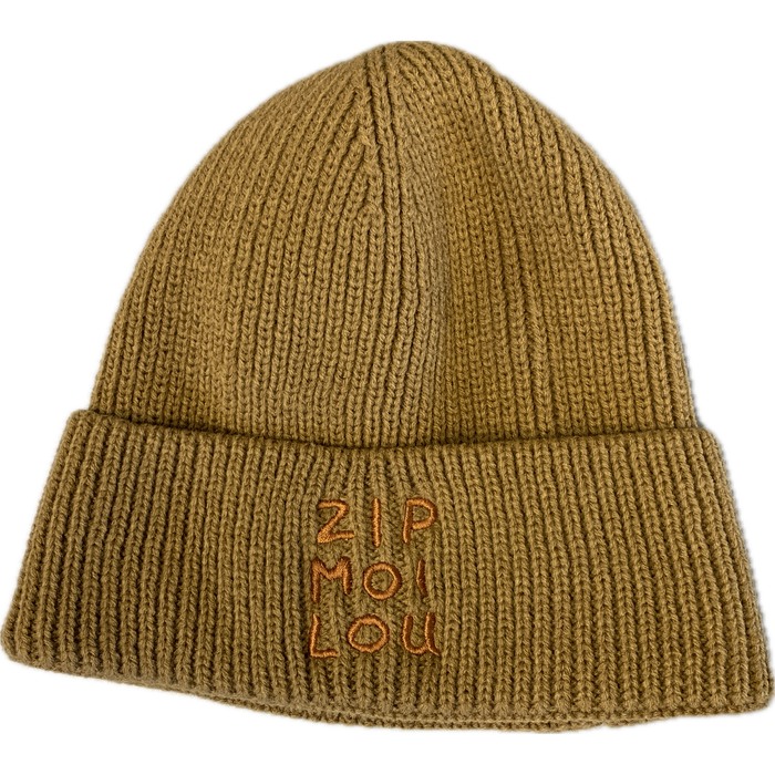 Zipmoilou Tuque Jaune Or Brodée Zipmoilou