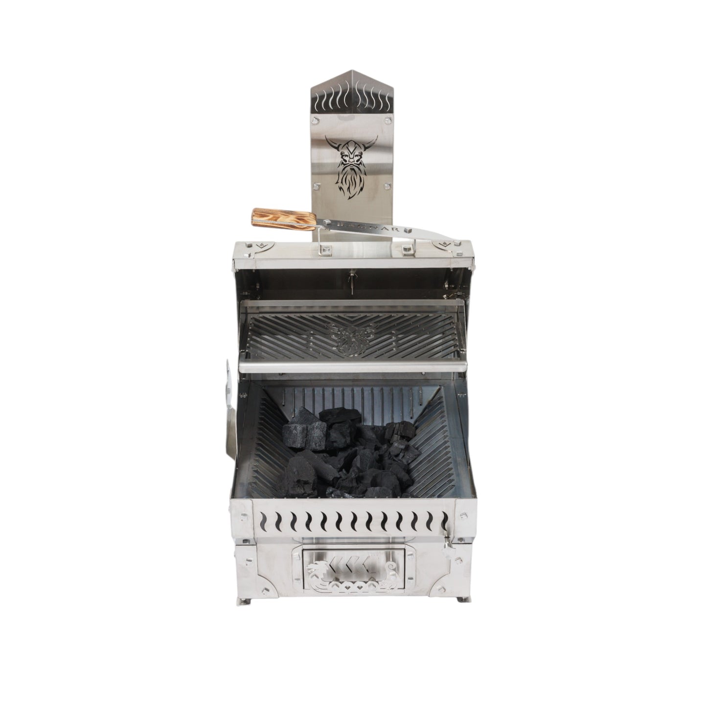V-Forge - Barbecue en inox au charbon Ragnar assemblé