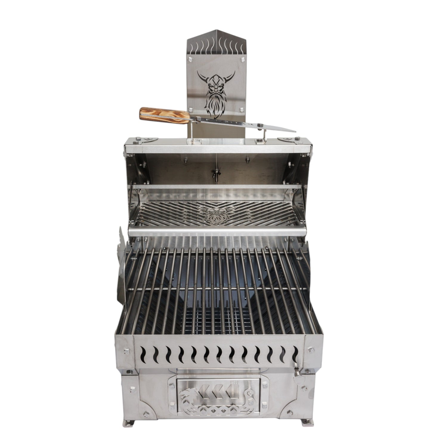 V-Forge - Barbecue en inox au charbon Ragnar assemblé