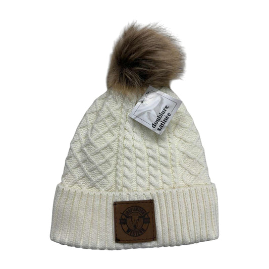 Inspiration Western - Tuque femme doublure santinée - Blanche