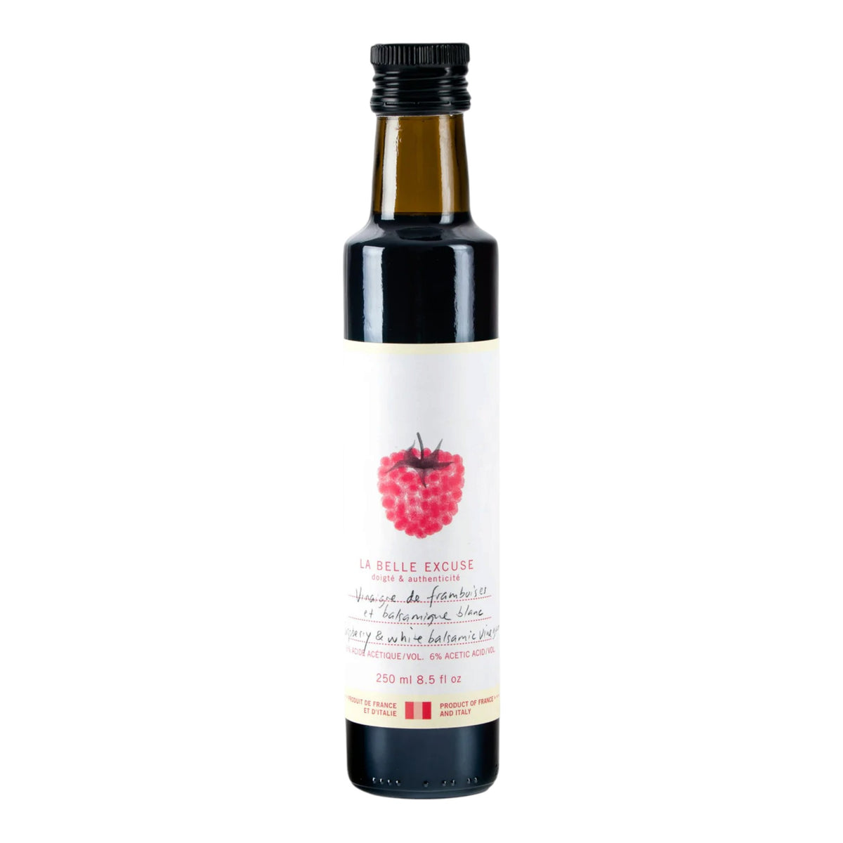 La Belle Excuse - Vinaigre de framboise et balsamique blanc 250 ml