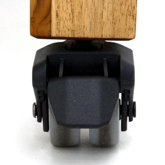 Big Green Egg - Ensemble de 4 roues pour table en bois acacia