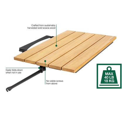 Big Green Egg - Tablette latérale en Acacia  Système Modulaire