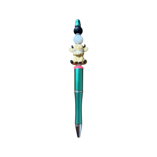 Inspiration Western - Stylo perles focales - Vache highland 1