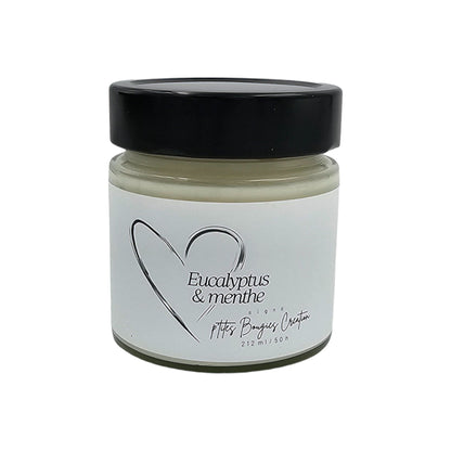 P'tites bougies Création - Bougie à la cire de soya - Eucalytus et menthe
