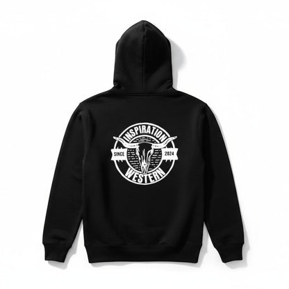 Inspiration Western - Hoodie zip Unisexe Noir