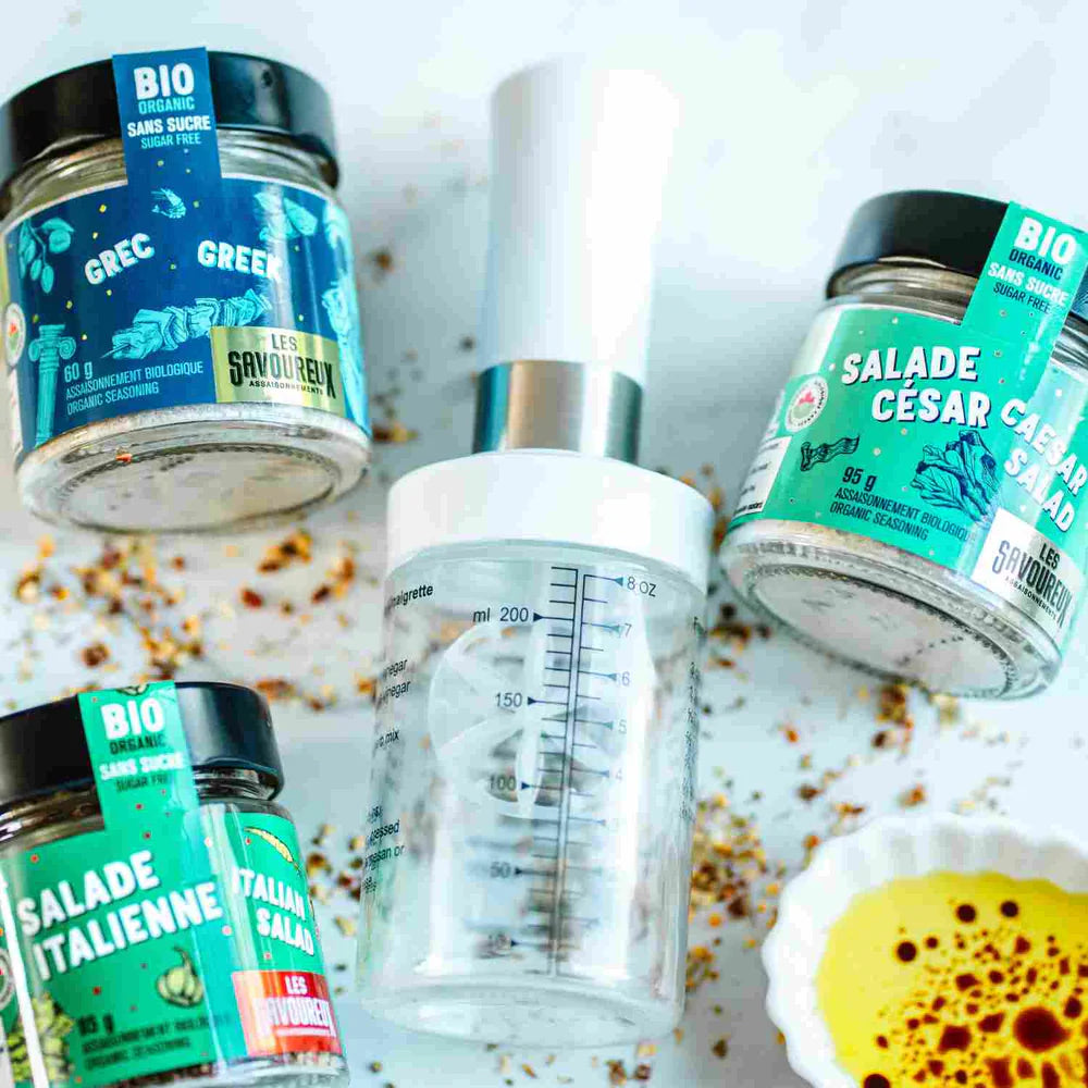 Les Savoureux assaisonnements - Les 4 Savoureux Indispensables à Vinaigrettes – Ensemble Gourmand