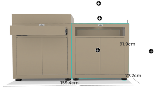 Le Marquier - Ensemble plancha Amalia 375 avec meubles taupe