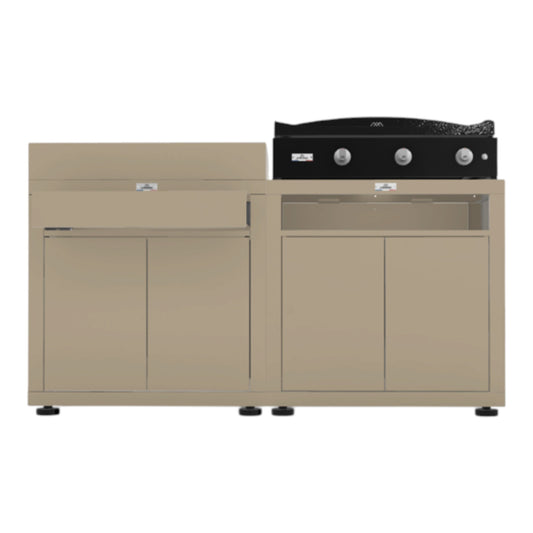Le Marquier - Ensemble plancha Amalia 375 avec meubles taupe