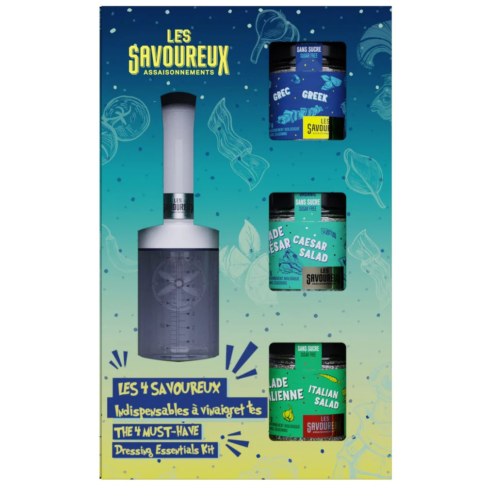 Les Savoureux assaisonnements - Les 4 Savoureux Indispensables à Vinaigrettes – Ensemble Gourmand