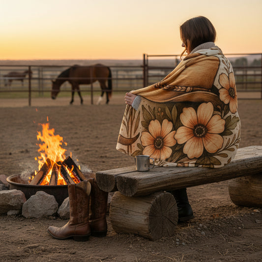 Inspiration Western - Couverture Chapeaux & Fleurs pêche